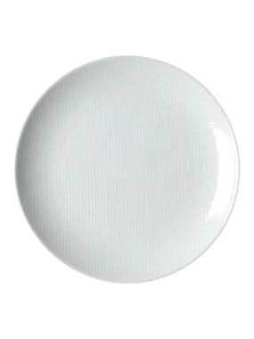 Calvin Klein Grid Swid Powell White 8.5” Salad Luncheon Plates - Set of 2